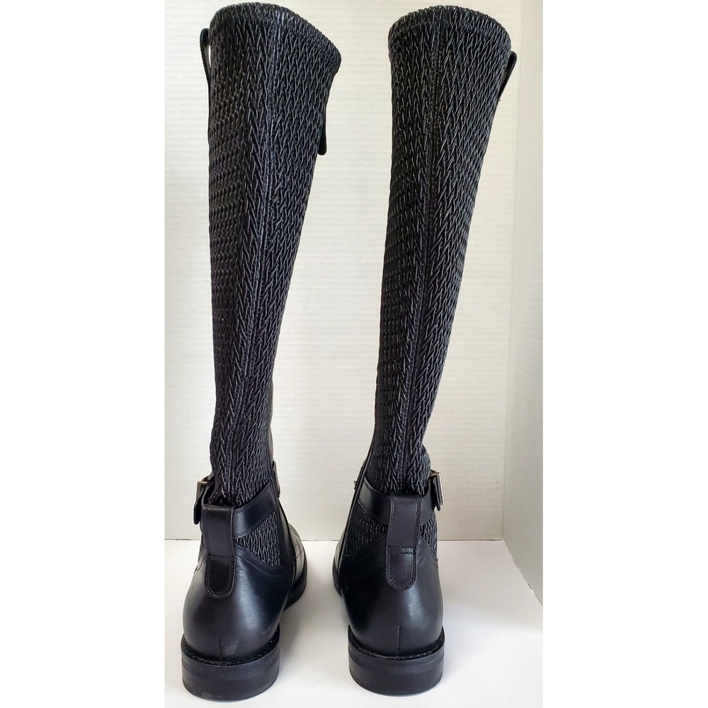 Cole Haan Boots Clover Stretch W24816 Black 7.5 B Leather/Texture Buckle Rubber - Picture 7 of 15